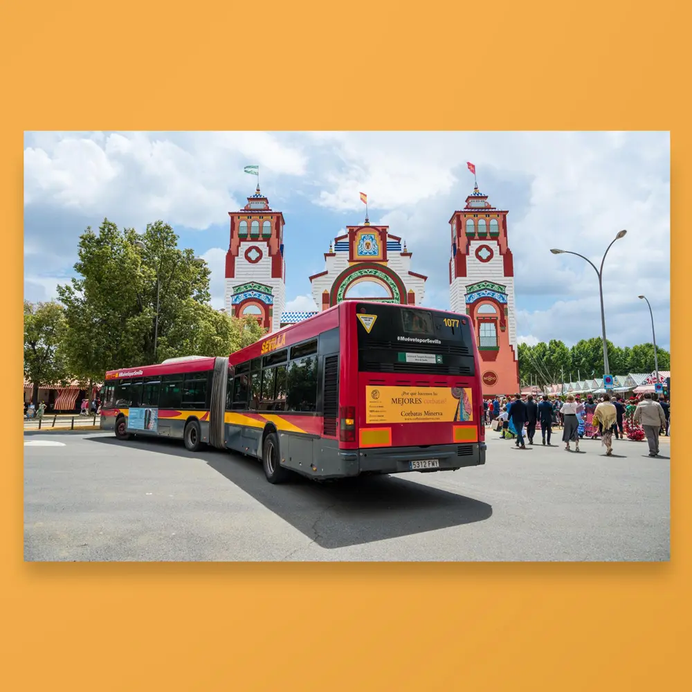 Diseño de cartel para autobús Diseño de cartel publicitario