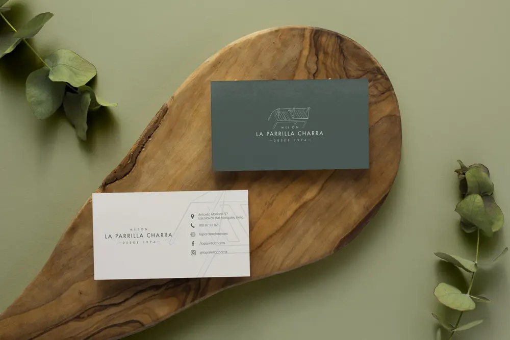 Diseño para hostelería Diseño de tarjetas de visita