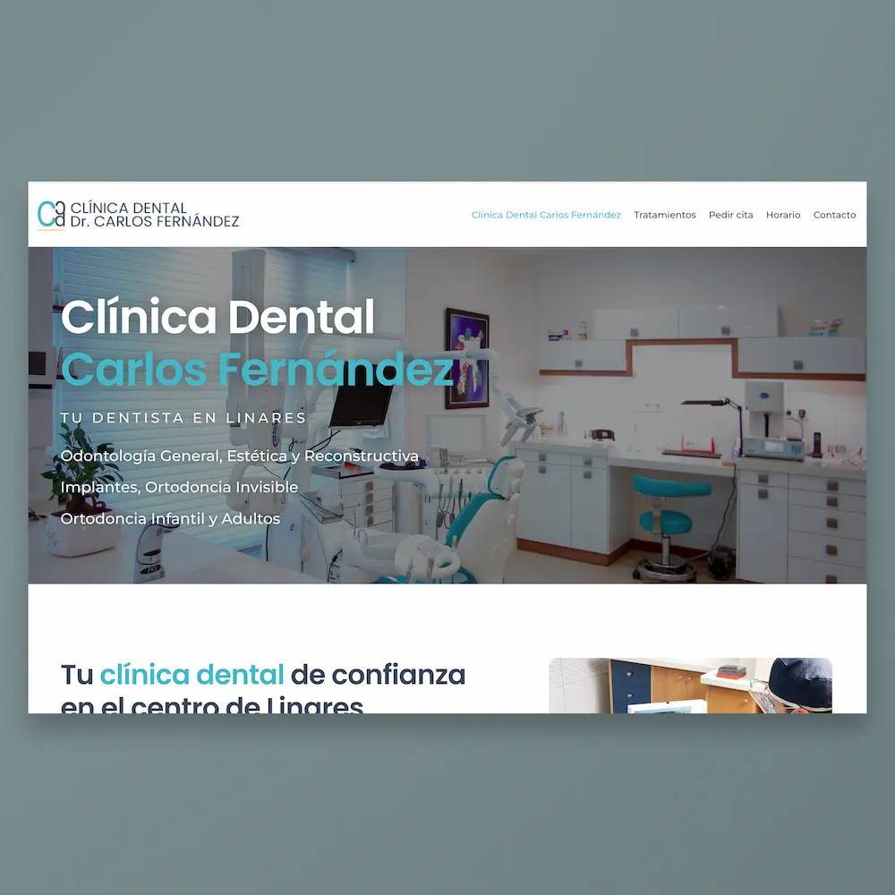Diseño de sitio web para clínica dental Diseño de página web para clínica dental