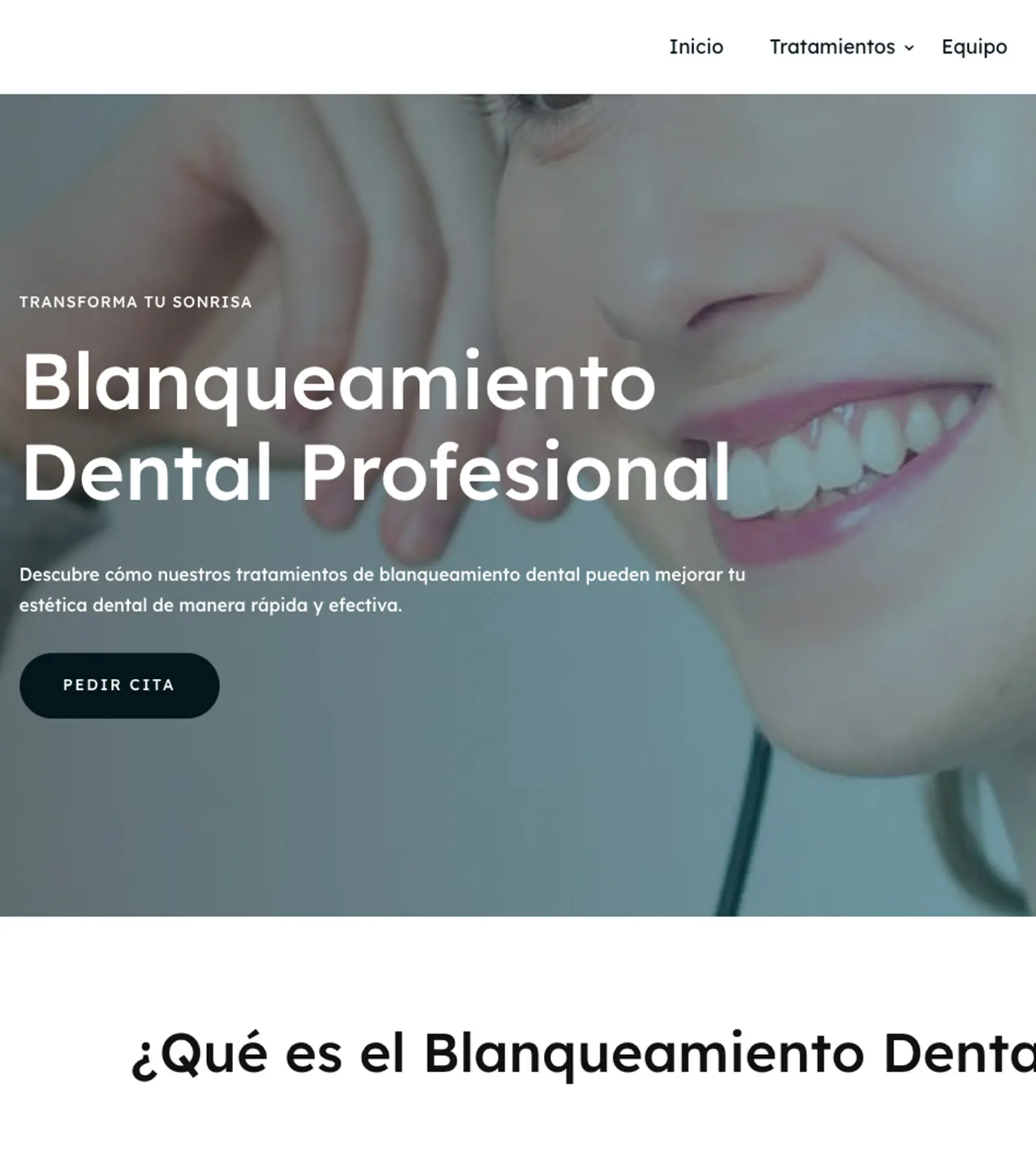 Página web para clínica dental